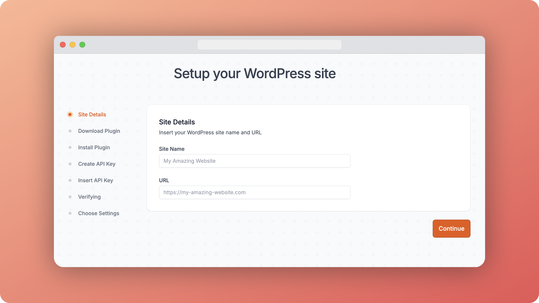 Add WordPress site